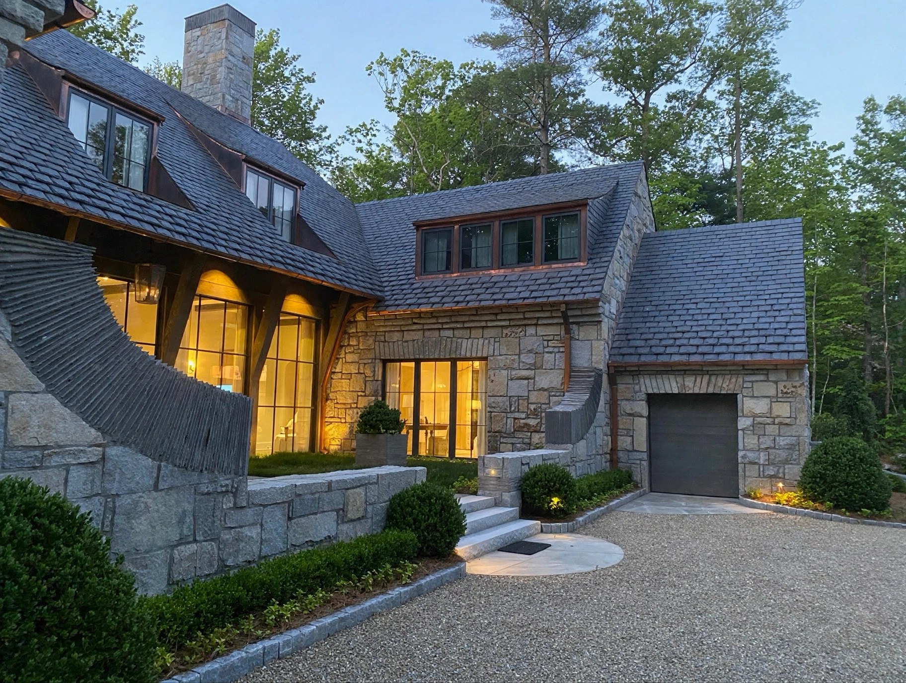 Natural slate roof
