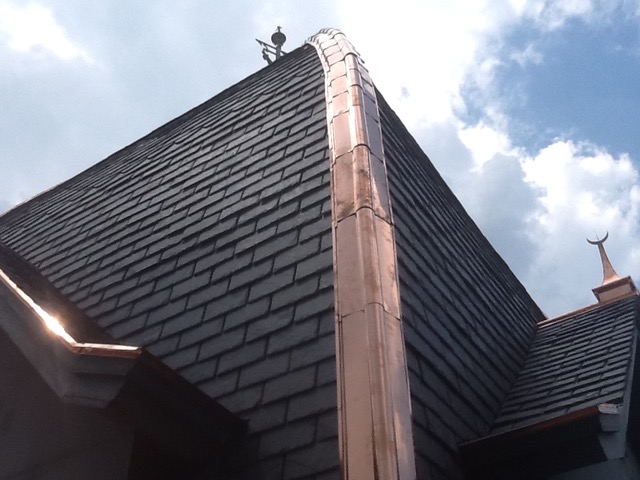 Slate and copper, Fayette County Courthouse — photo