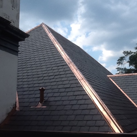 Slate and copper, Fayette County Courthouse — photo