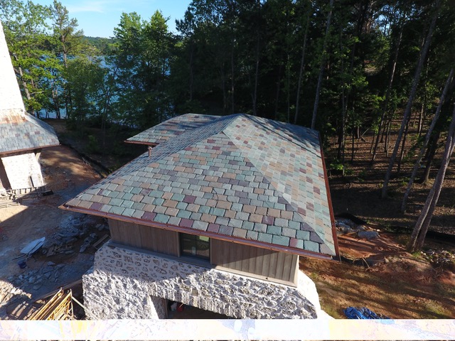 Graduated slate and copper, Lake Keowee SC — photo
