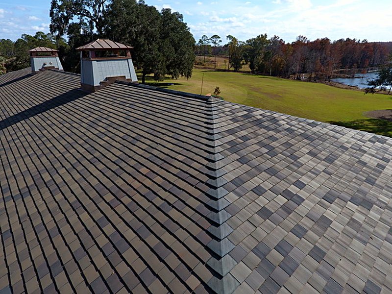 Tile roofs, South Georgia plantation — photo