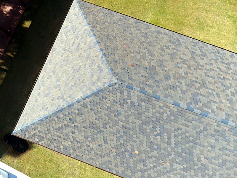 Tile roofs, South Georgia plantation — photo