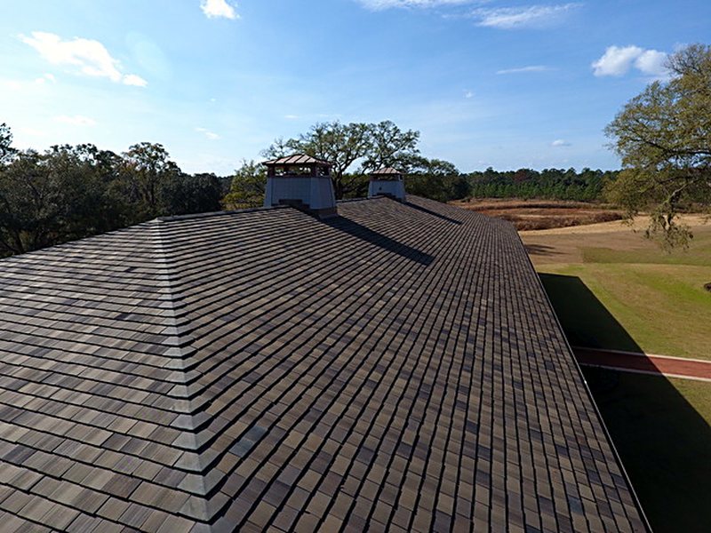 Tile roofs, South Georgia plantation — photo