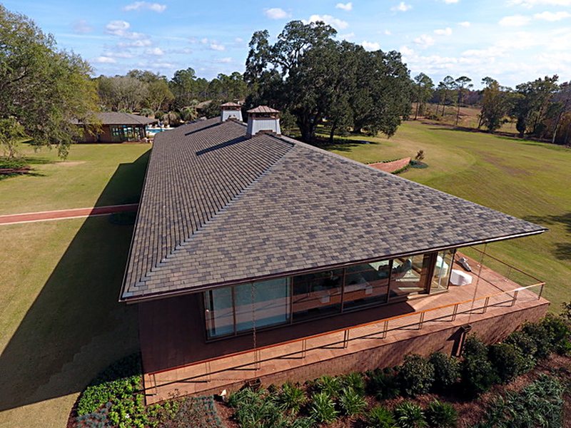 Tile roofs, South Georgia plantation — photo