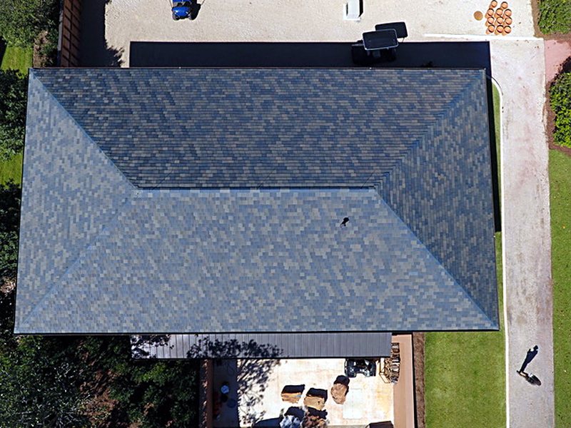 Tile roofs, South Georgia plantation — photo