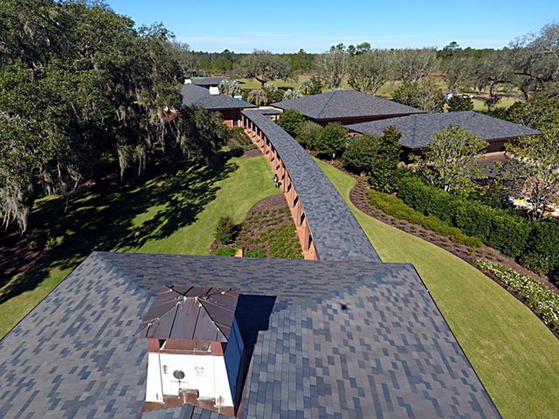 Tile roofs, South Georgia plantation — photo