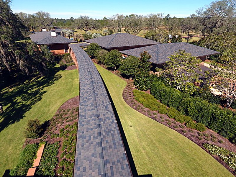 Tile roofs, South Georgia plantation — photo