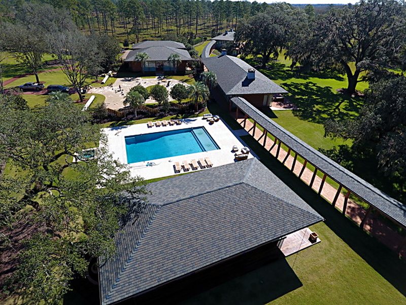 Tile roofs, South Georgia plantation — photo