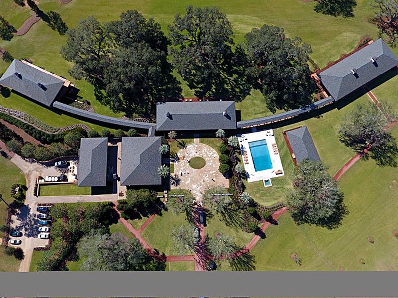 Tile roofs, South Georgia plantation — photo