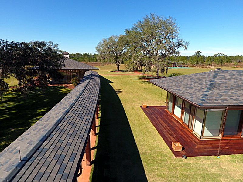 Tile roofs, South Georgia plantation — photo