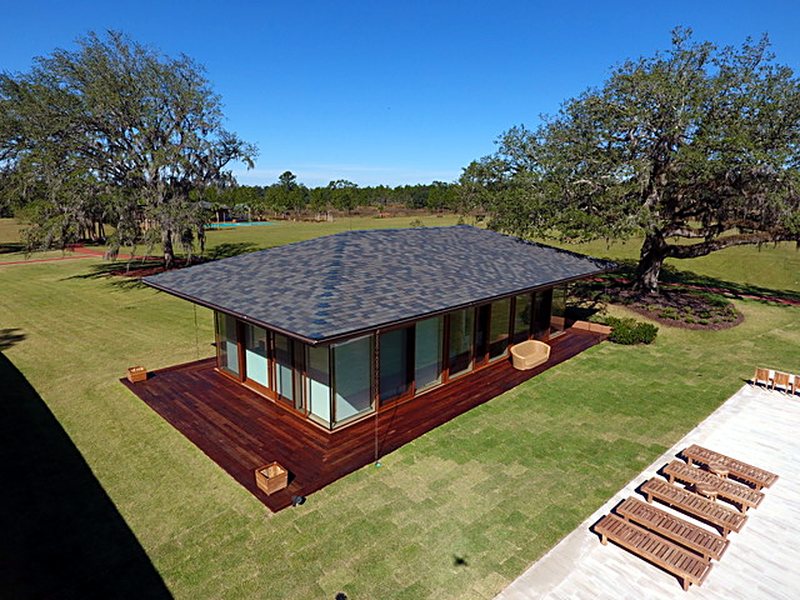 Tile roofs, South Georgia plantation — photo