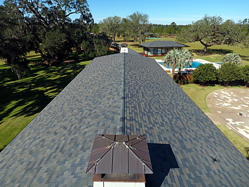 Tile roofs, South Georgia plantation — photo